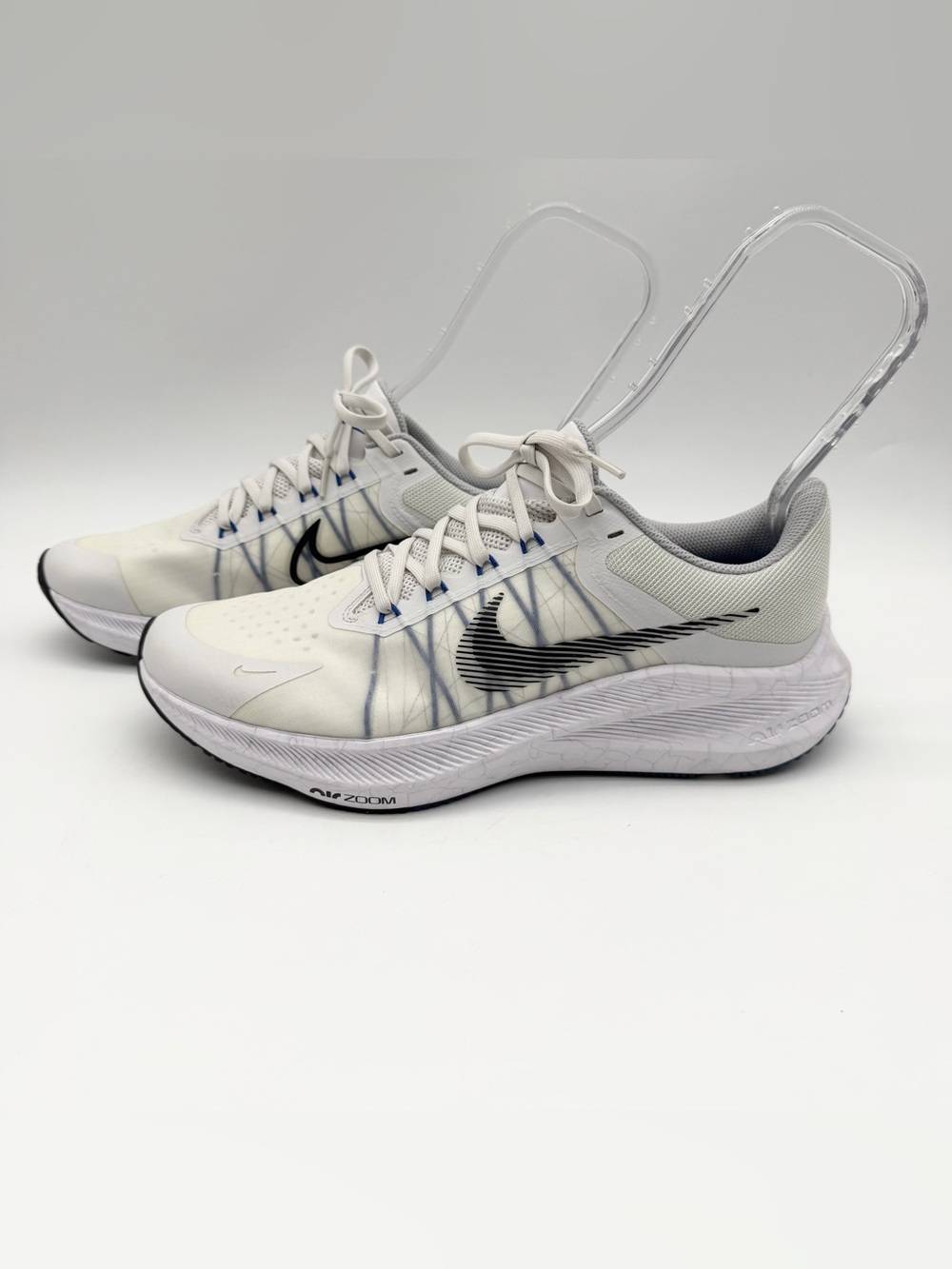 Nike Air Zoom Winflo 8 Men's Running Shoes White Black CW3419 008 Mens Size 10
